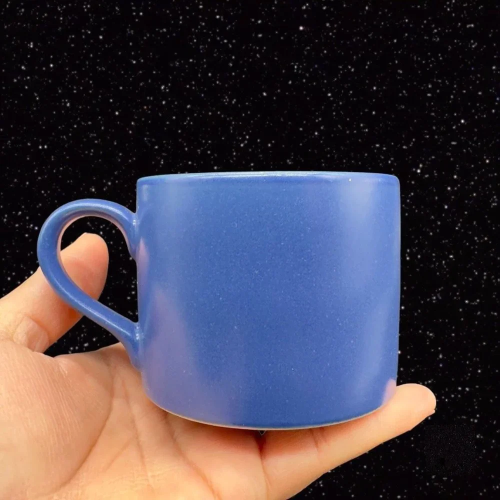 Pottery Barn Blue Coffee Mug Cup Set‎ 4 Japan Ceramic 2.5”T 4.25”W